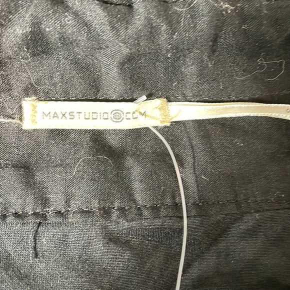 Max Studio Black White Embroidered Wrap Drawstring Waist Cotton Skirt Size S - Picture 11 of 15